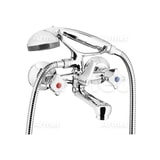 Bateria STANDARD wannowa ścienna 2-uchwytowa rozstaw 145 mm chrom